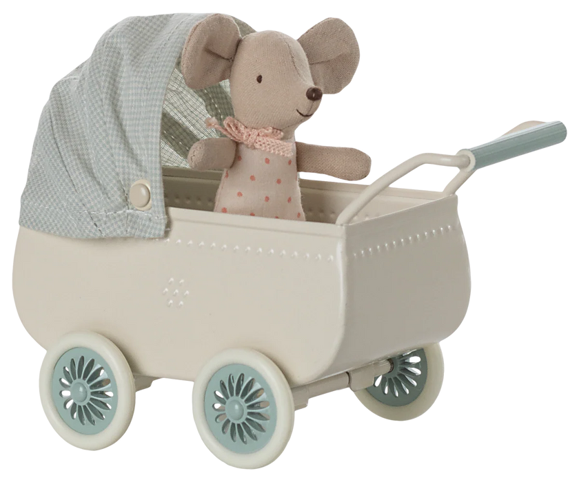 Maileg Pram with Baby Mouse - JKA Toys