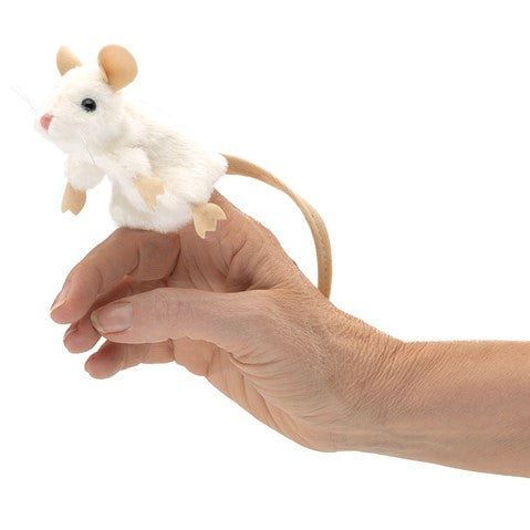 Mini White Mouse Finger Puppet - JKA Toys