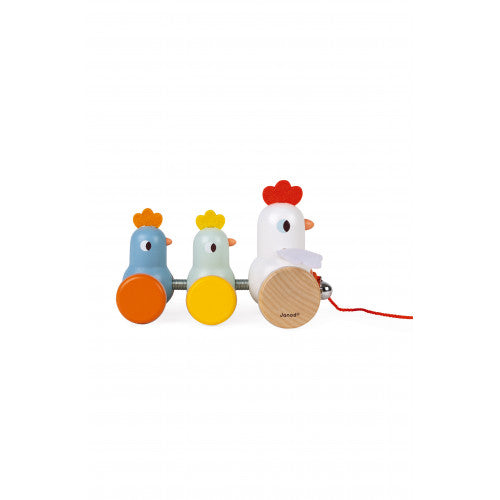 Pull Along Hen & Chicks - JKA Toys