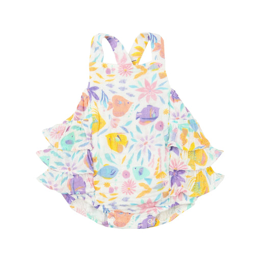 Tropical Fish Floral Ruffle Sunsuit - JKA Toys