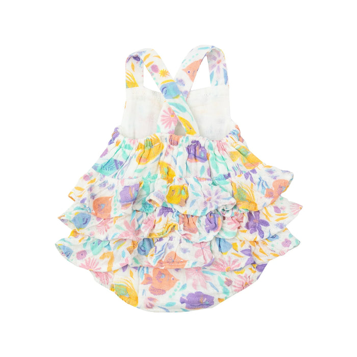 Tropical Fish Floral Ruffle Sunsuit - JKA Toys