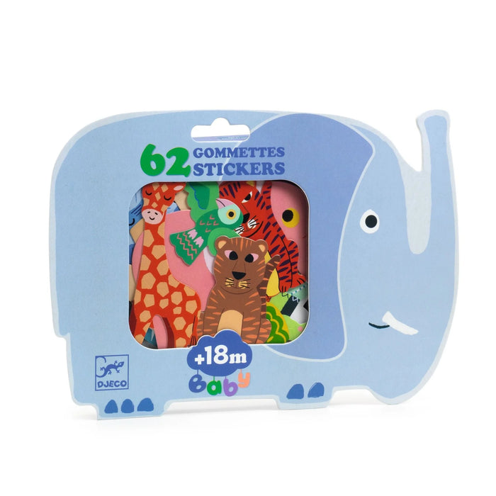 Safari Animals Baby Stickers - JKA Toys