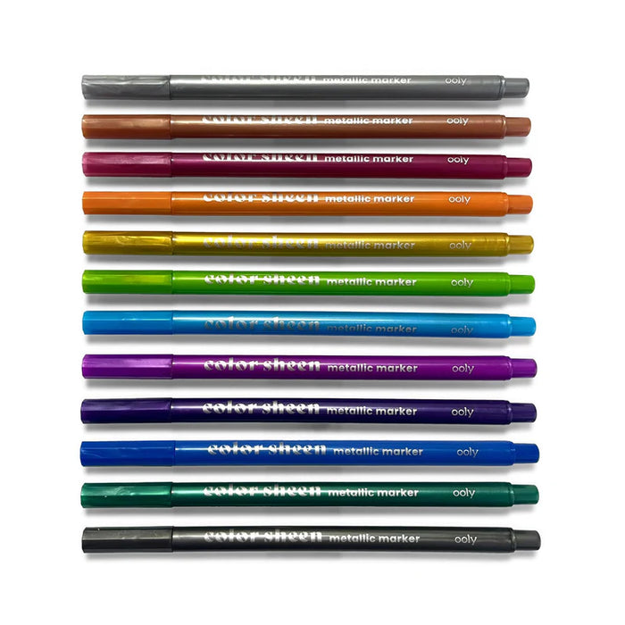 Color Sheen Metallic Colored Felt Tip Markers - JKA Toys