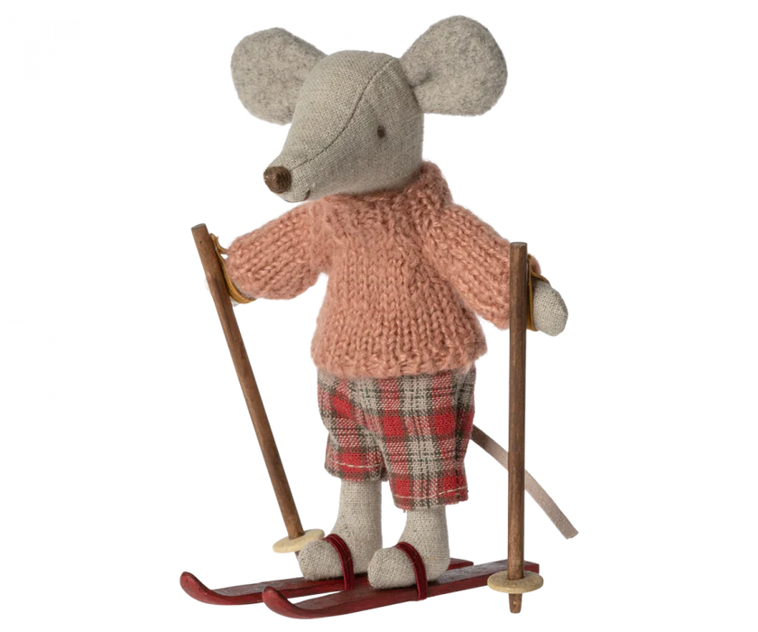Maileg Winter Mouse, Big Sister with Ski Set - JKA Toys