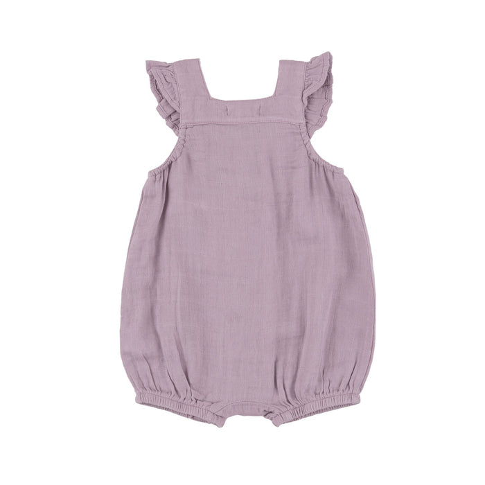 Lavender Smocked Front Overall Shortie - JKA Toys