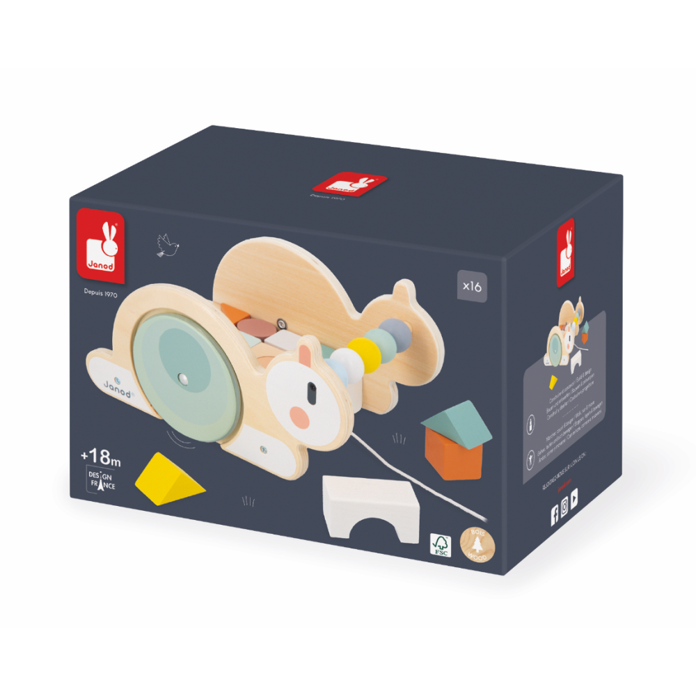 Pull-Along Snail Cube Trolley - JKA Toys