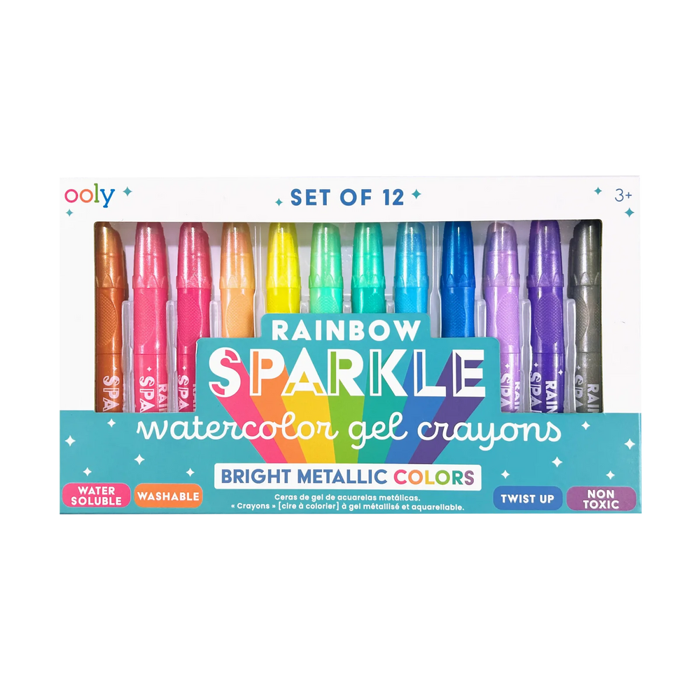 Rainbow Sparkle Watercolor Gel Crayons - JKA Toys