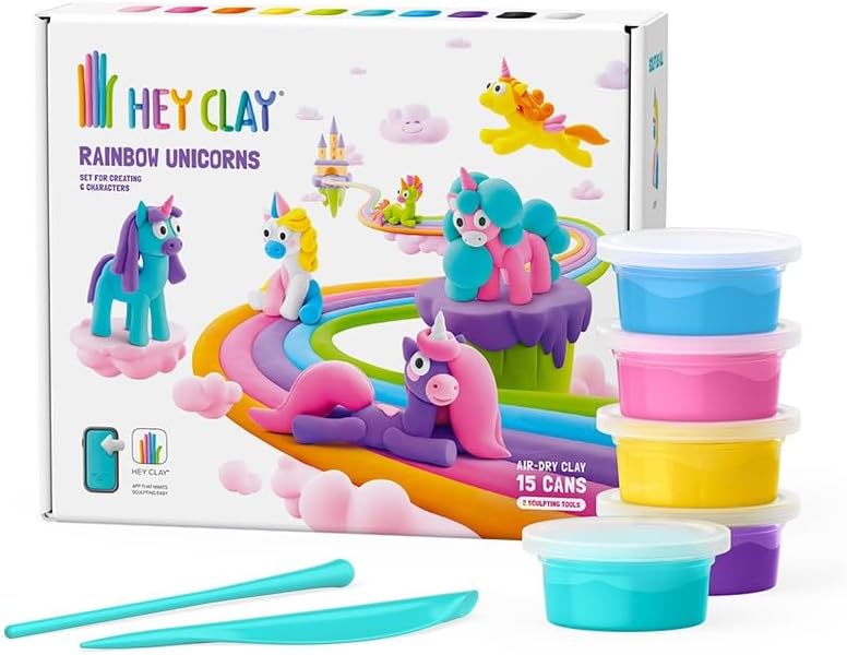 Hey Clay Rainbow Unicorns - JKA Toys