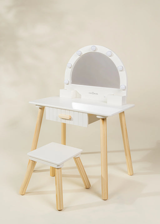 Wooden Play Vanity with Light Up Mirror - JKA Toys