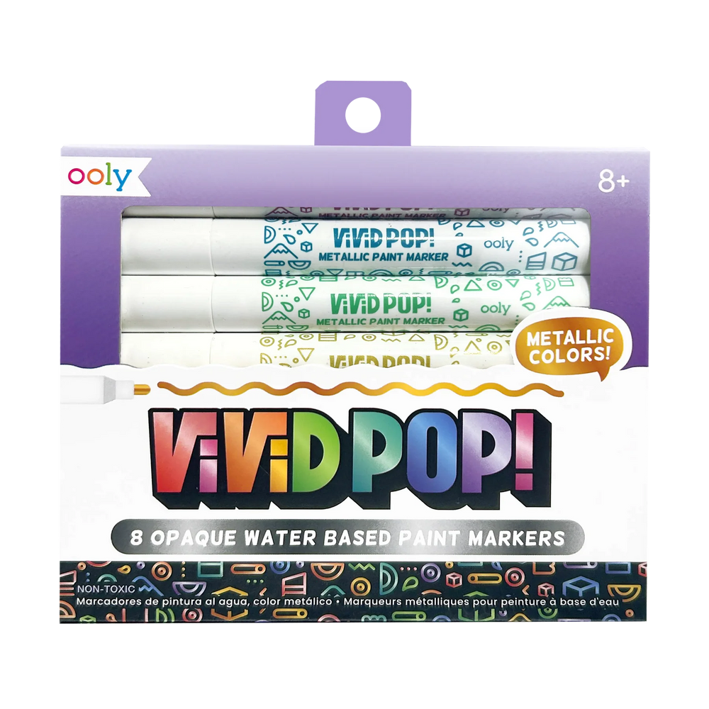 Vivid Pop! Metallic Water-Based Paint Markers - JKA Toys