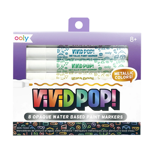 Vivid Pop! Metallic Water-Based Paint Markers - JKA Toys