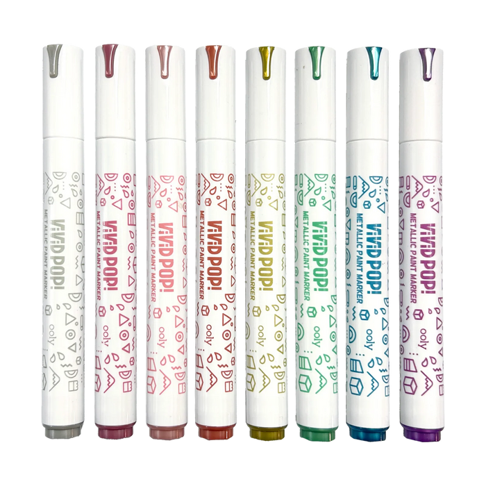 Vivid Pop! Metallic Water-Based Paint Markers - JKA Toys