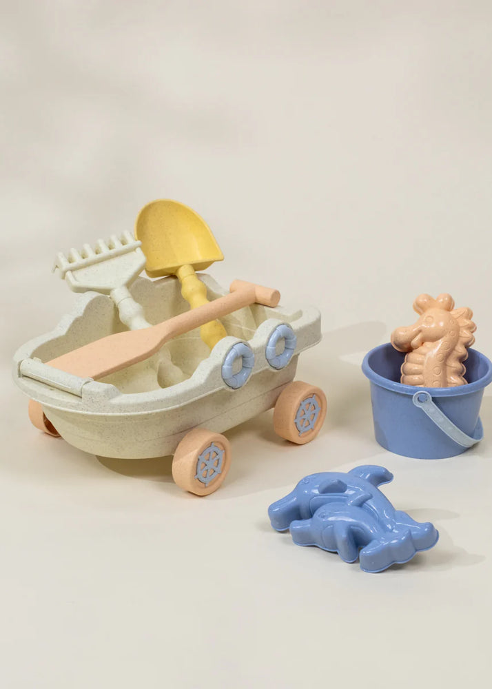 6 Piece Wheat Straw Sand Toy Set
