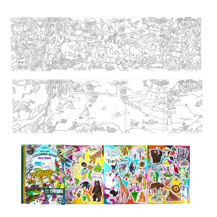 Wild Things Fold-Out Coloring Book