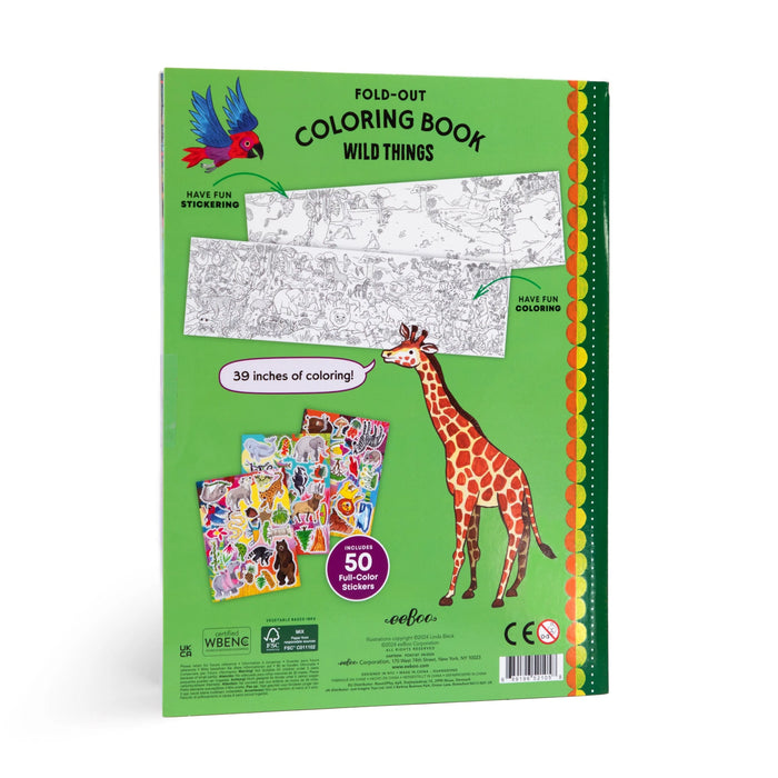 Wild Things Fold-Out Coloring Book