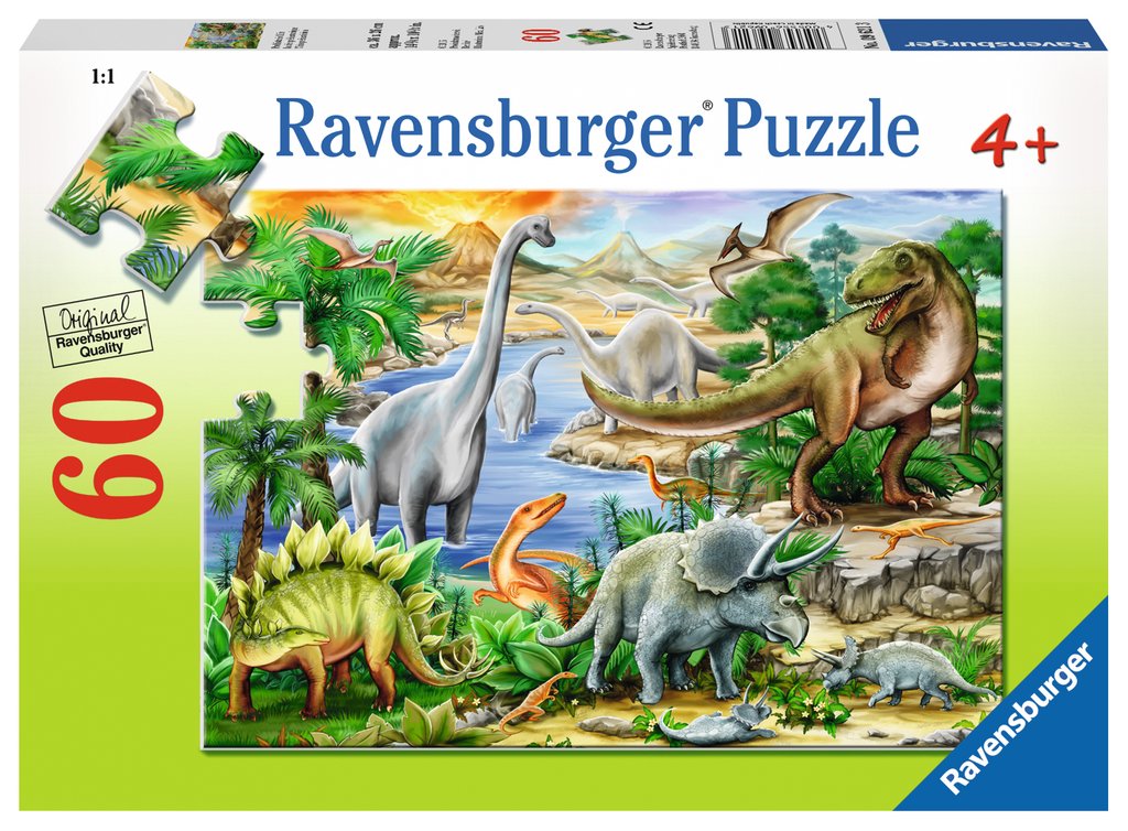 60 Piece Prehistoric Life Puzzle - JKA Toys
