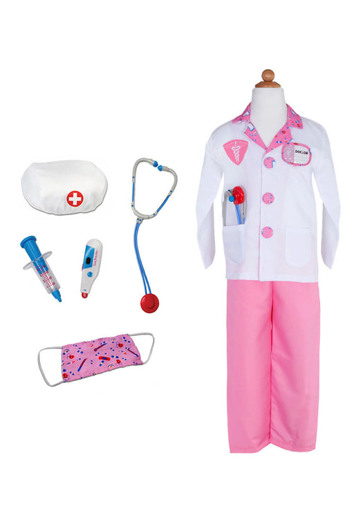 Doctor Costume, Pink (Size 5-6) - JKA Toys