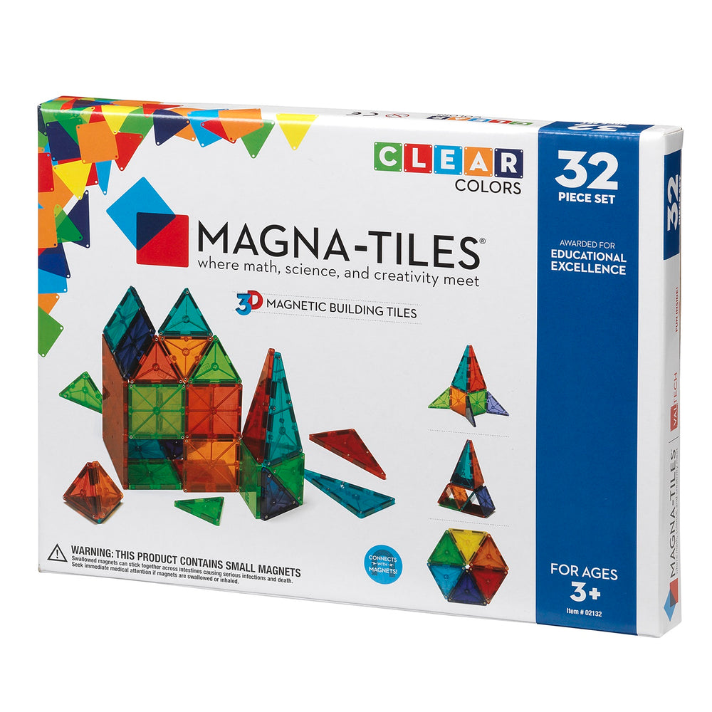 Magna-Tiles Clear 32 Piece - JKA Toys