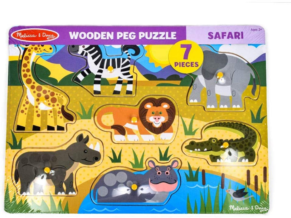 Wooden Peg Puzzle- Safari - JKA Toys
