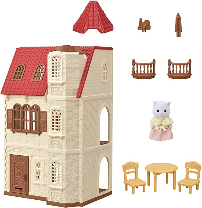 Red Roof Tower Home - JKA Toys