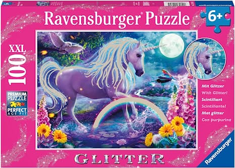 100 Piece Glitter Unicorn Puzzle - JKA Toys