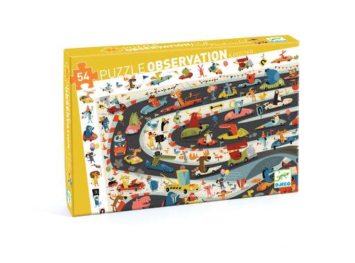 54 Piece Automobile Rally Observation Puzzle - JKA Toys