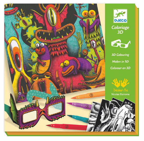 Funny Monsters 3-D Coloring Set - JKA Toys