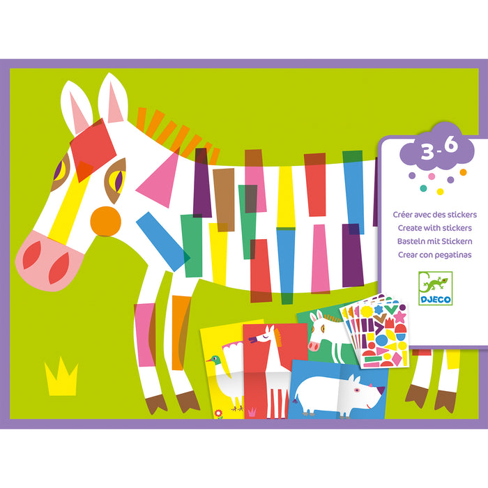 Create With Stickers Large Animals - JKA Toys