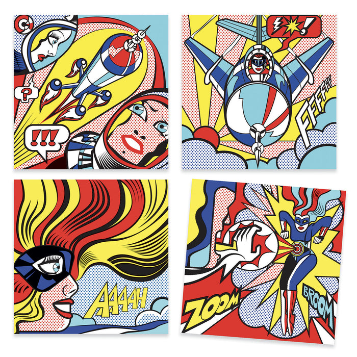 Inspired by Roy Lichtenstein - Superheroes - JKA Toys
