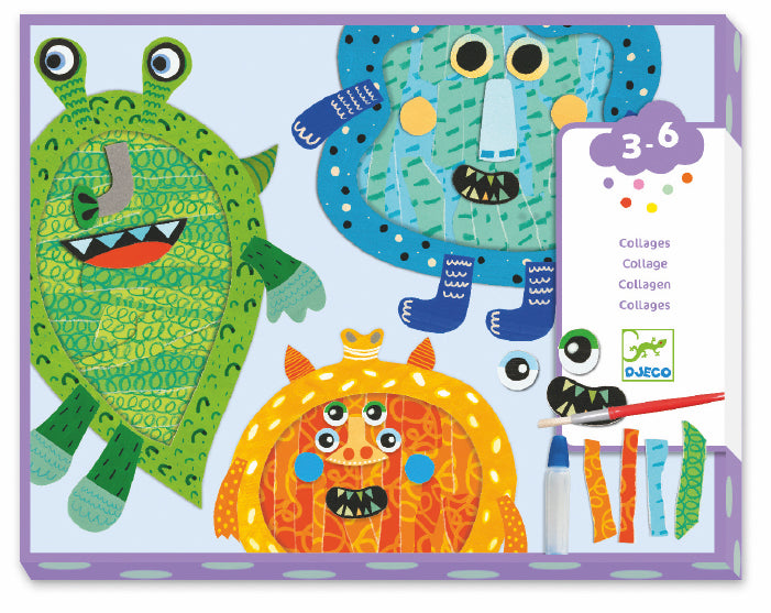 Happy Monsters Tear & Stick Collage Set - JKA Toys
