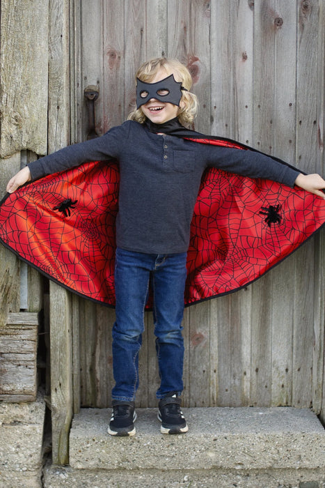 Reversible Spider/Bat Cape & Mask, Size 3-4 - JKA Toys