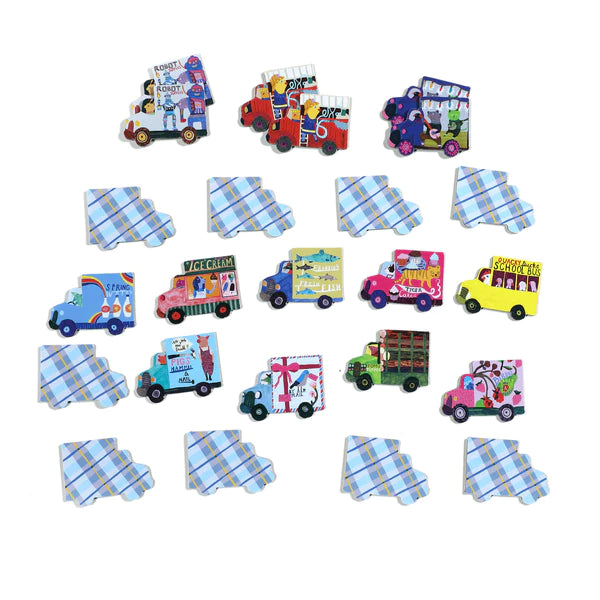 Trucks & A Bus Matching Game - JKA Toys