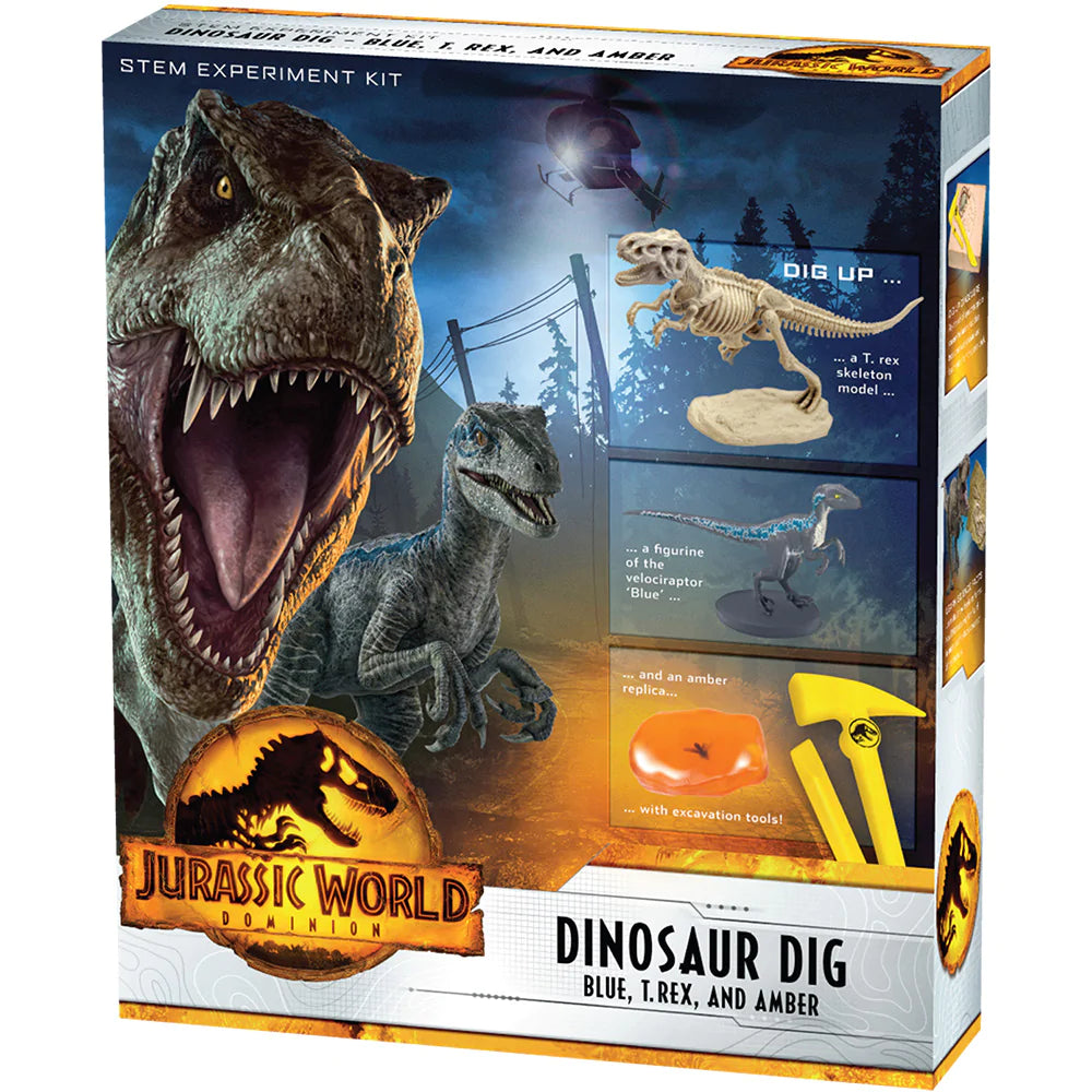 Jurassic World Dinosaur Dig - Blue, T Rex, and Amber - JKA Toys