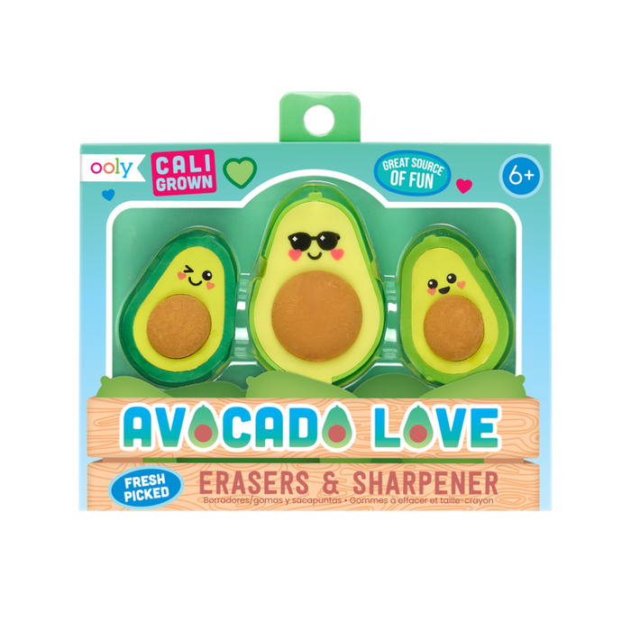 Avocado Love Erasers & Sharpener - JKA Toys