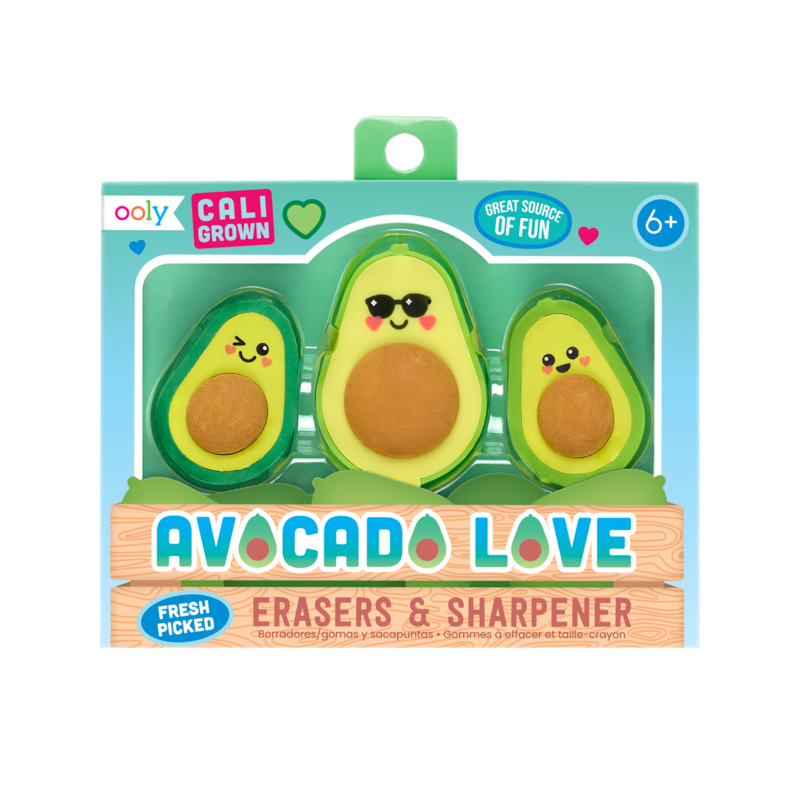 Avocado Love Erasers & Sharpener - JKA Toys