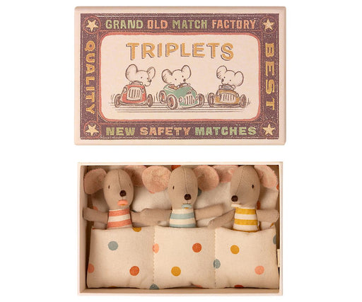 Maileg Baby Mice Triplets in Matchbox - JKA Toys