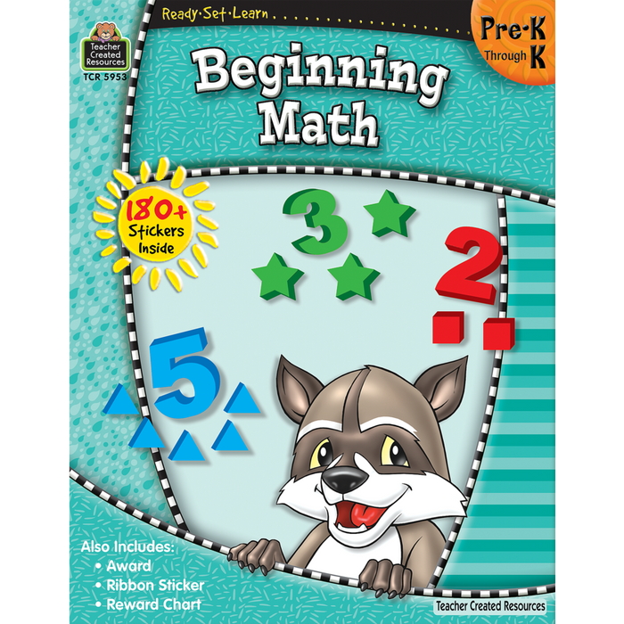 Ready Set Learn Workbook: Beginning Math - Grades Pre-K - K - JKA Toys
