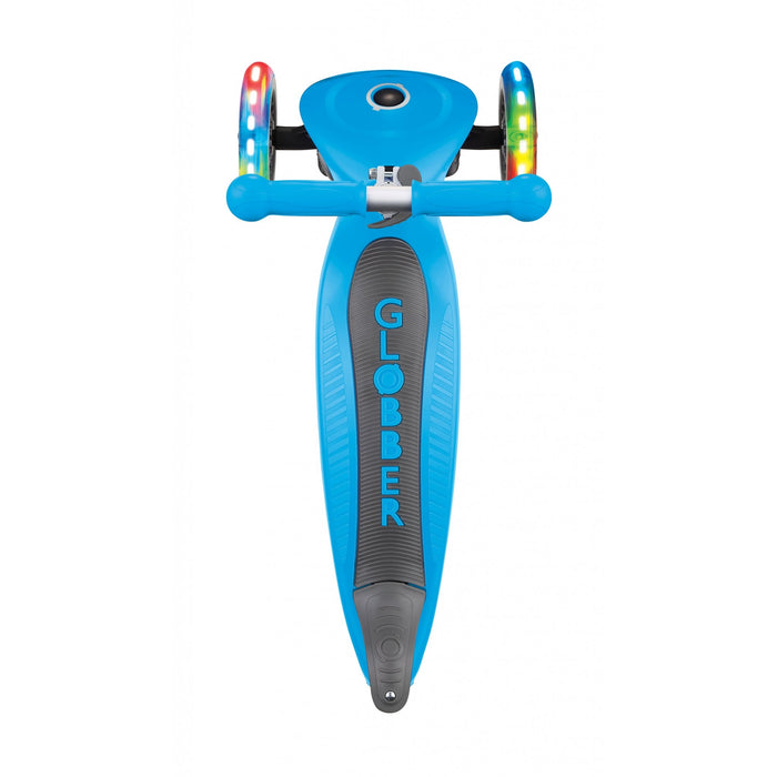 Globber Primo Sky Blue Foldable Scooter with Light Up Wheels - JKA Toys