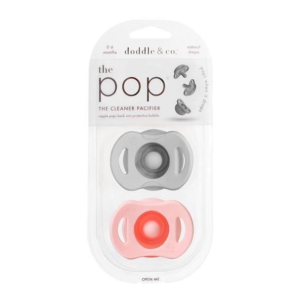 The Pop Pacifier 2 Pack - Blush & Grey - JKA Toys