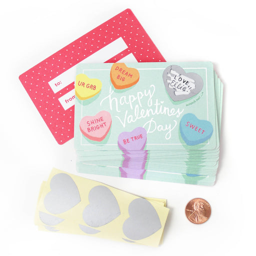 Candy Heart Scratch-Off Valentines - JKA Toys
