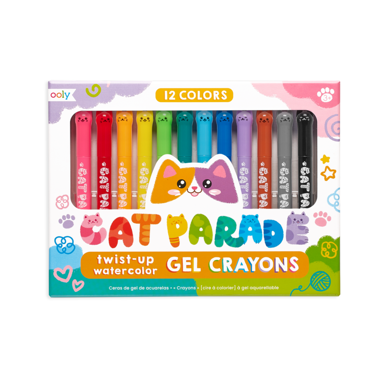Cat Parade Twist-Up Watercolor Gel Crayons - JKA Toys