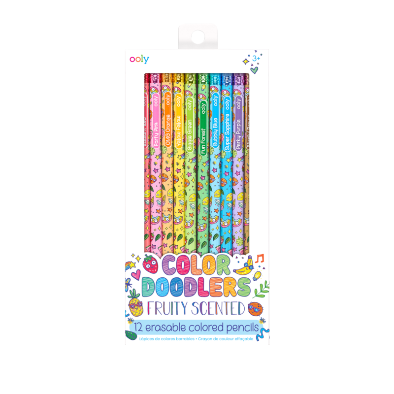 Color Doodlers Fruity Scented Erasable Colored Pencils - JKA Toys