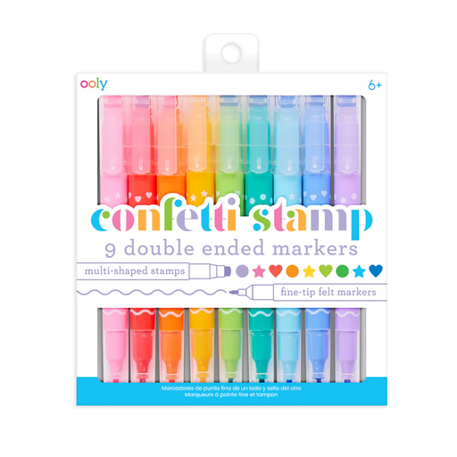 Confetti Stamp Double Ended Markers - JKA Toys