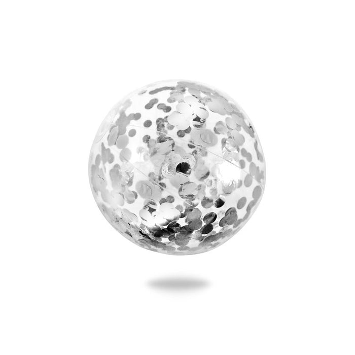Silver Confetti Beach Ball - JKA Toys