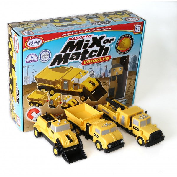 Magnetic Mix Or Match Construction Vehicles - JKA Toys