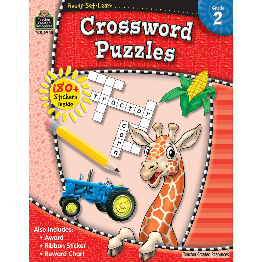 Ready Set Learn Workbook: Grade 2 - Crossword Puzzles - JKA Toys