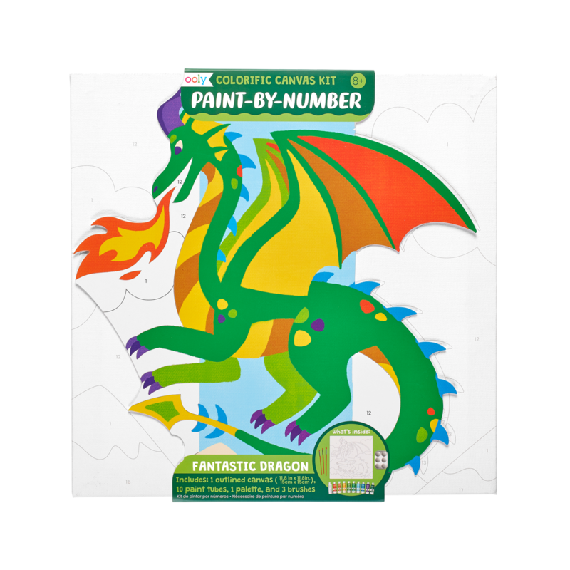 Colorific Canvas Paint By Number: Fantastic Dragon - JKA Toys