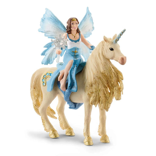Eyela Riding on Golden Unicorn Figure - JKA Toys