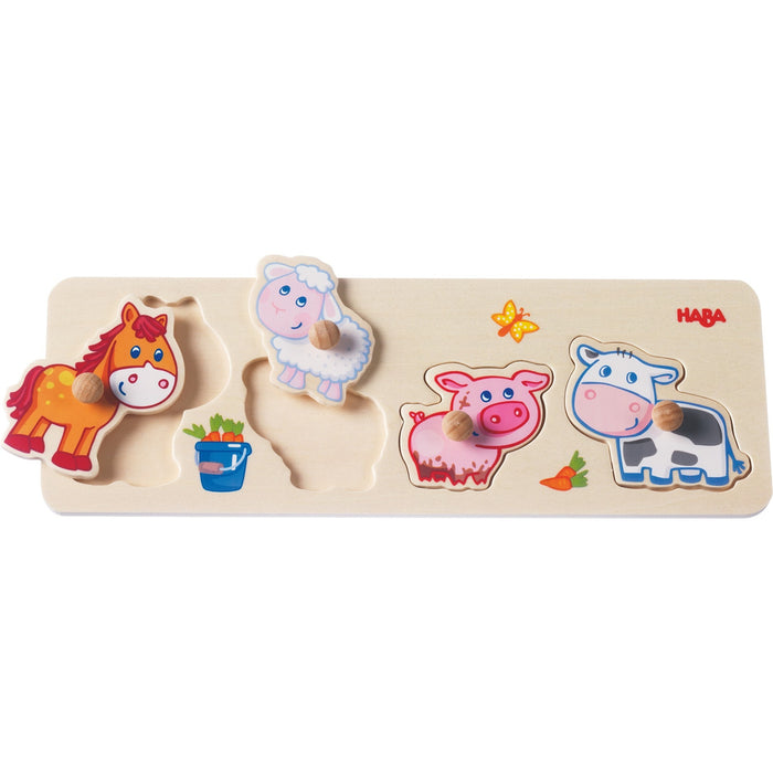 Baby Farm Animals Wooden Puzzle - JKA Toys