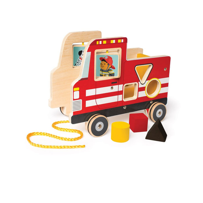 Fire Truck Pull Toy - JKA Toys